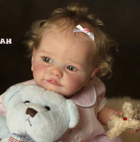 23 인치 원래 크기 Tobiah COA Reborn Doll Kit Lifesize Baby 미완성 인형 부품